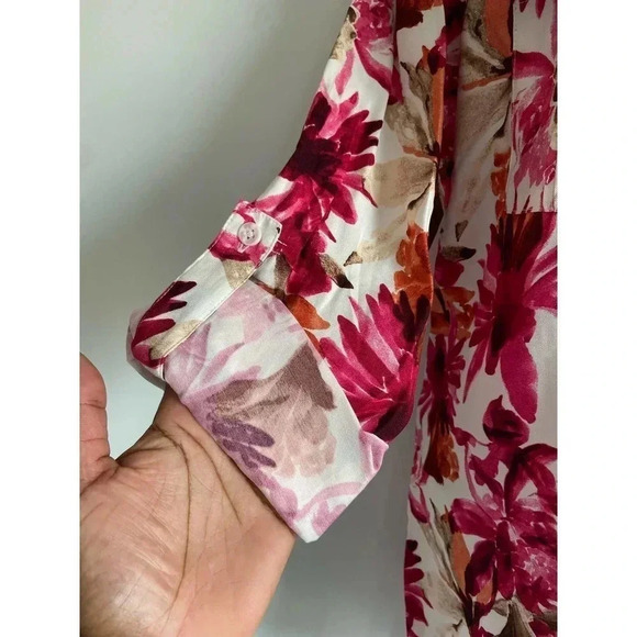 Chico’s floral Printed Blouse SIZE 0/ XS - Picture 4 of 10